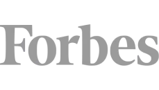 Forbes wordmark logo displayed in light gray serif lettering on a transparent background.