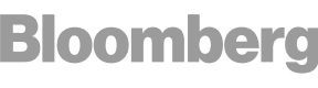 Bloomberg wordmark logo displayed in light gray text on a transparent background.